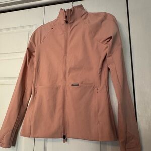 Figs Pink Sand On Shift Contourknit jacket